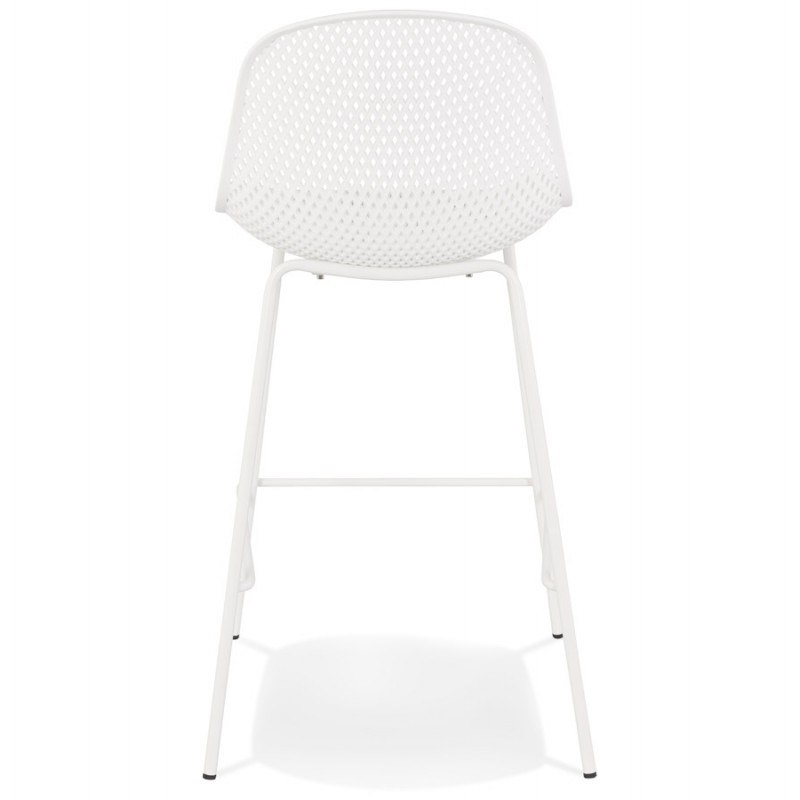 Snack stool mid-height metal Indoor-Outdoor feet metal MAXENCE MINI (white) - image 61823