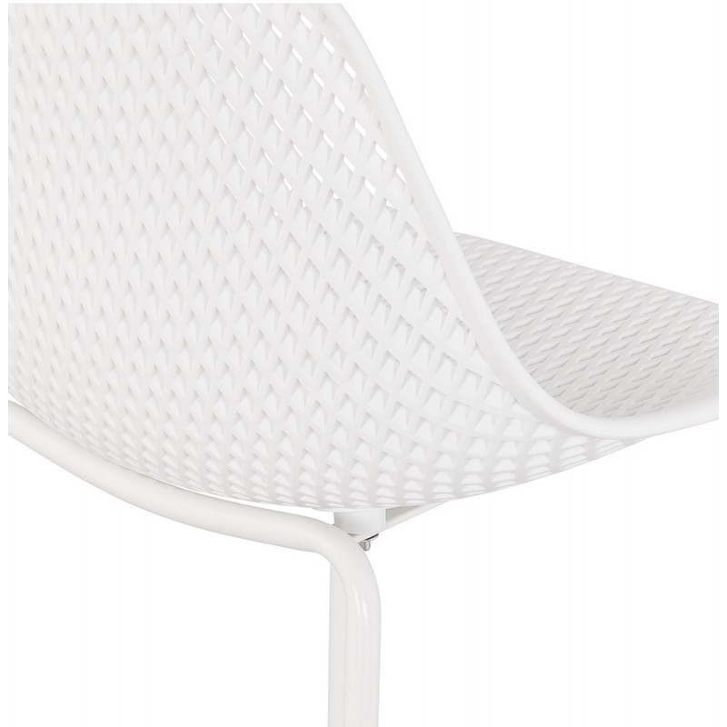 Snack stool mid-height metal Indoor-Outdoor feet metal MAXENCE MINI (white) - image 61827