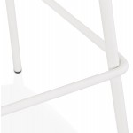 Snackhocker mittelhoch Metall Indoor-Outdoor-Füße Metall MAXENCE MINI (weiß)