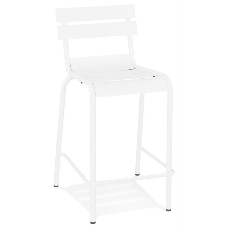 Snack stool mid-height industrial feet metal white RONY MINI (white) - image 61871