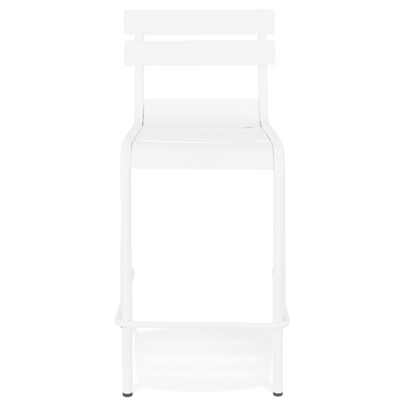 Snack stool mid-height industrial feet metal white RONY MINI (white) - image 61872