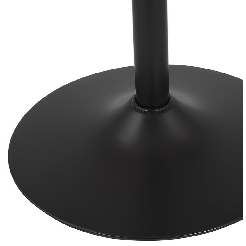 Tabouret de bar réglable rotatif en microfibre et pied métal noir MANIA (marron) - image 62012