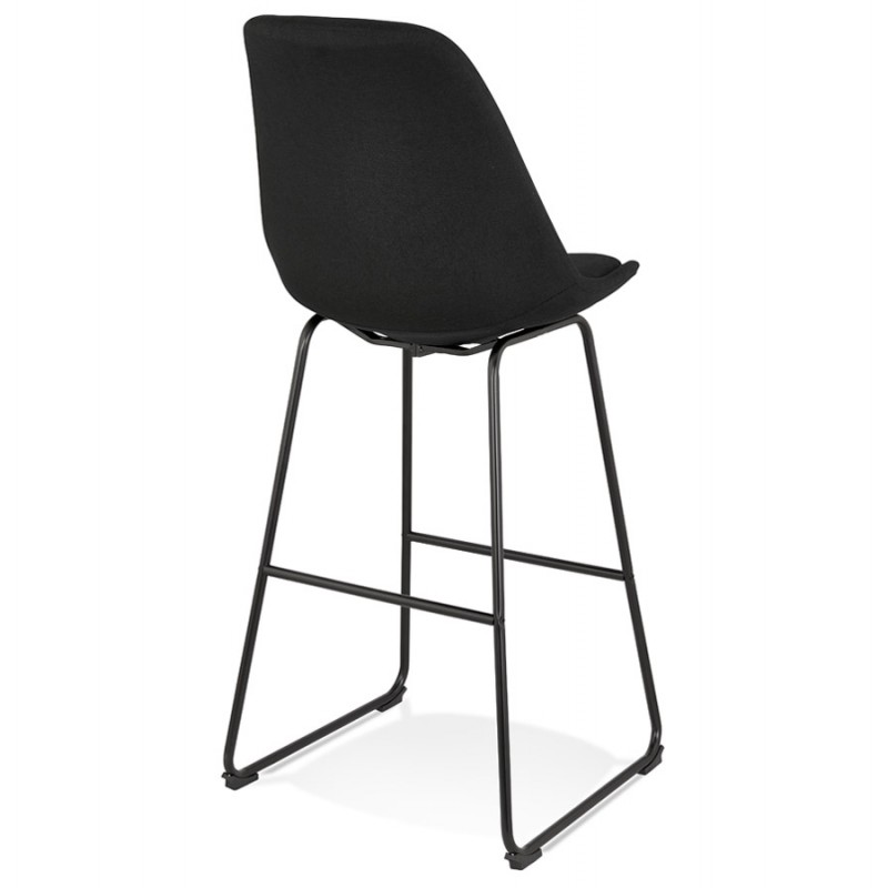 XANA black metal feet industrial bar stool (black) - image 62084