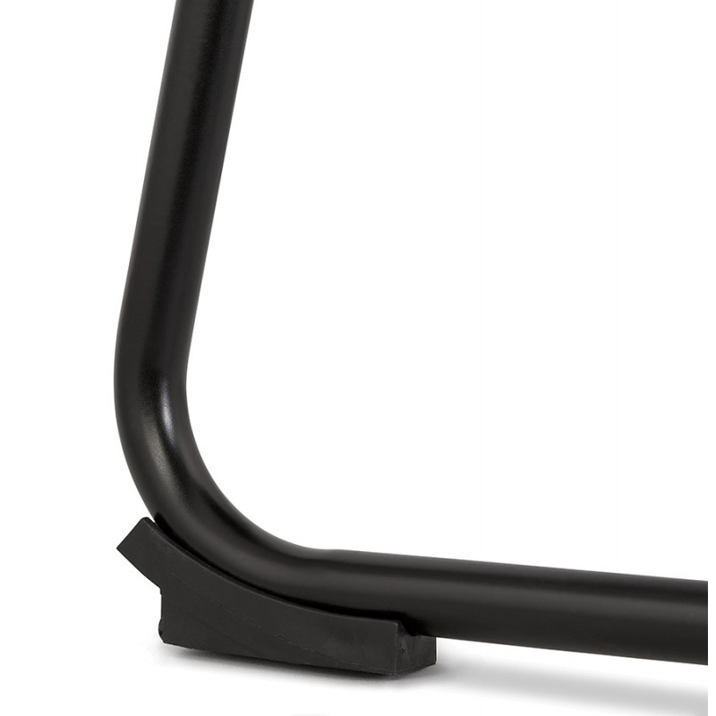 Tabouret de bar industriel pieds métal noir PANAL (marron) - image 62100