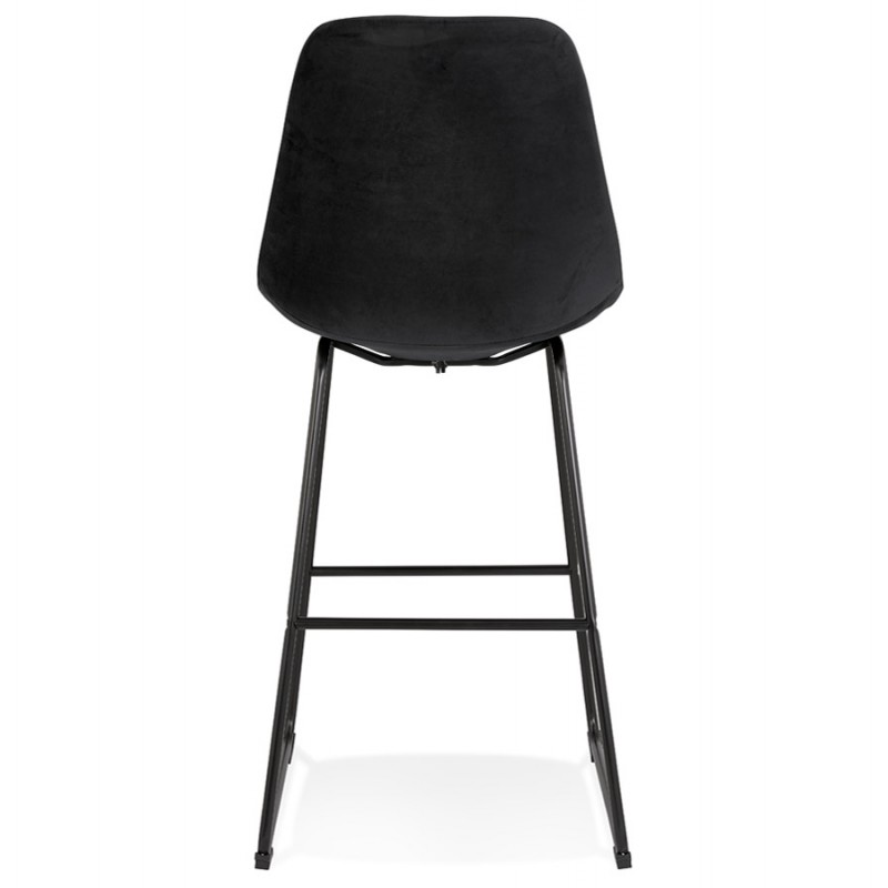 Industrial bar stool in velvet feet metal black BLAIRE (black) - image 62135