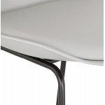 Snack stool mid-height vintage feet metal black LYDON MINI (gray)