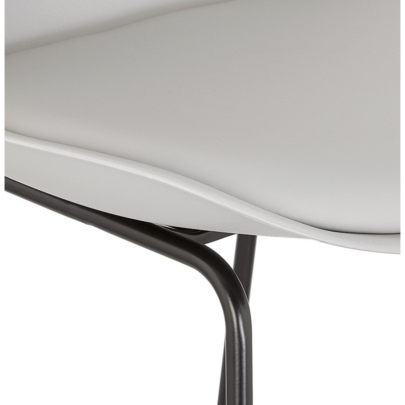 Snack stool mid-height vintage feet metal black LYDON MINI (gray) - image 62177
