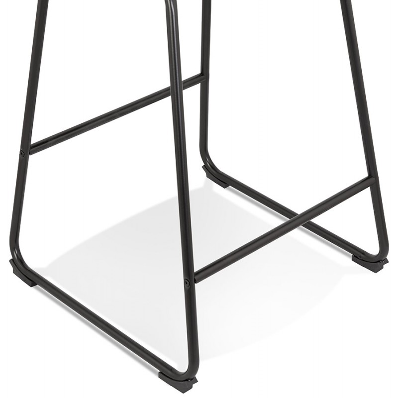 Snack stool mid-height vintage feet metal black LYDON MINI (gray) - image 62178