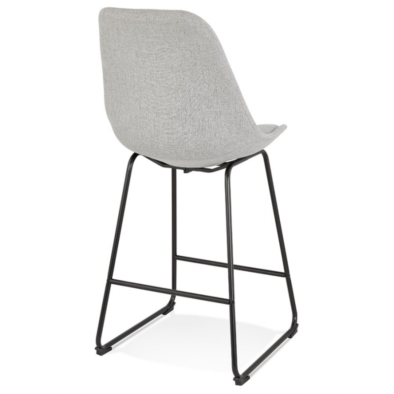 Snack stool mid-height industrial feet metal black LYDON MINI (gray) - image 62204