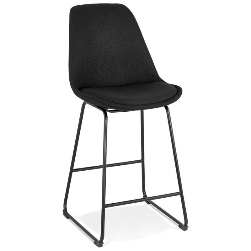 Snack stool mid-height industrial feet metal black LYDON MINI (black) - image 62211