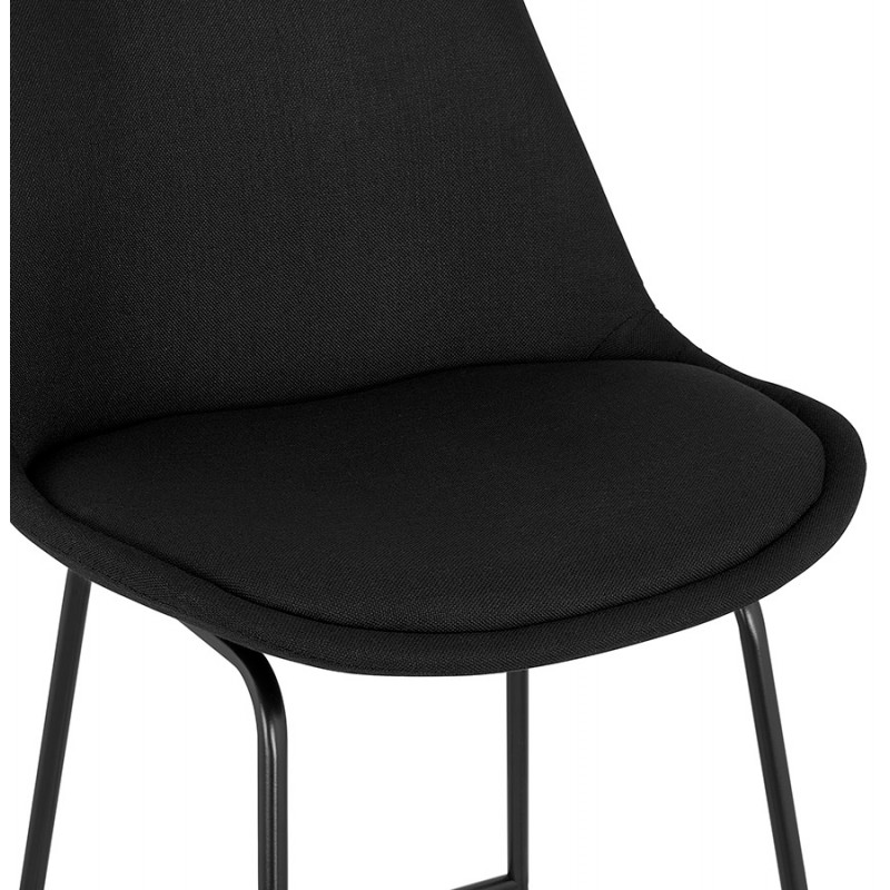 Snack stool mid-height industrial feet metal black LYDON MINI (black) - image 62216