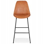 Snack stool mid-height industrial feet metal black PANAL MINI (brown)
