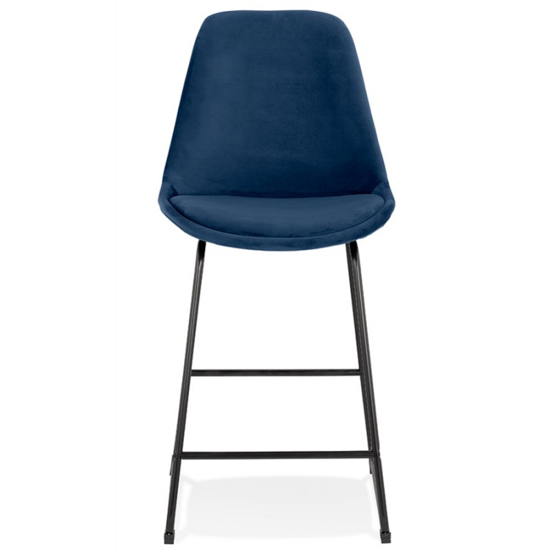 Snack stool mid-height industrial feet metal black FANOU MINI (blue) - image 62252