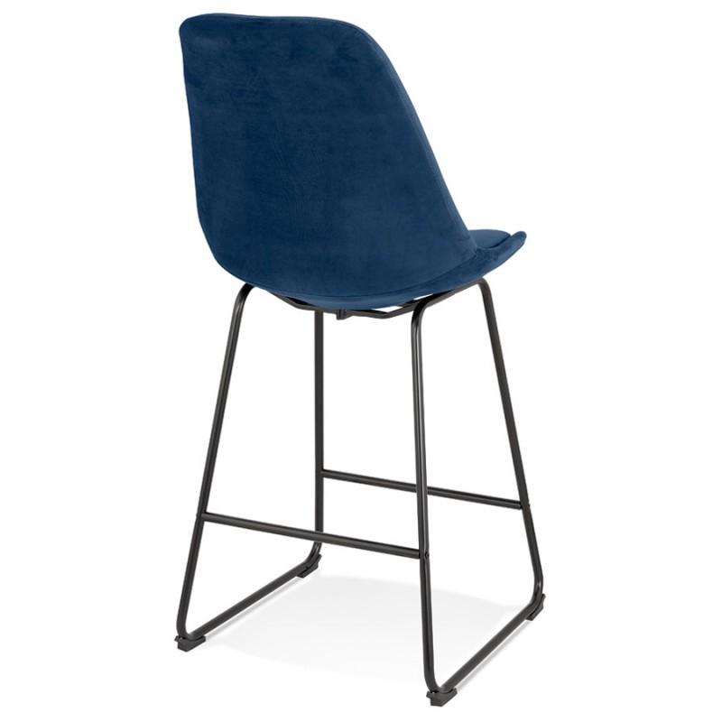 Snack stool mid-height industrial feet metal black FANOU MINI (blue) - image 62254