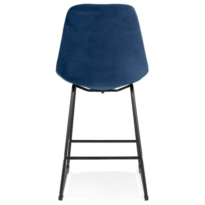 Snack stool mid-height industrial feet metal black FANOU MINI (blue) - image 62255