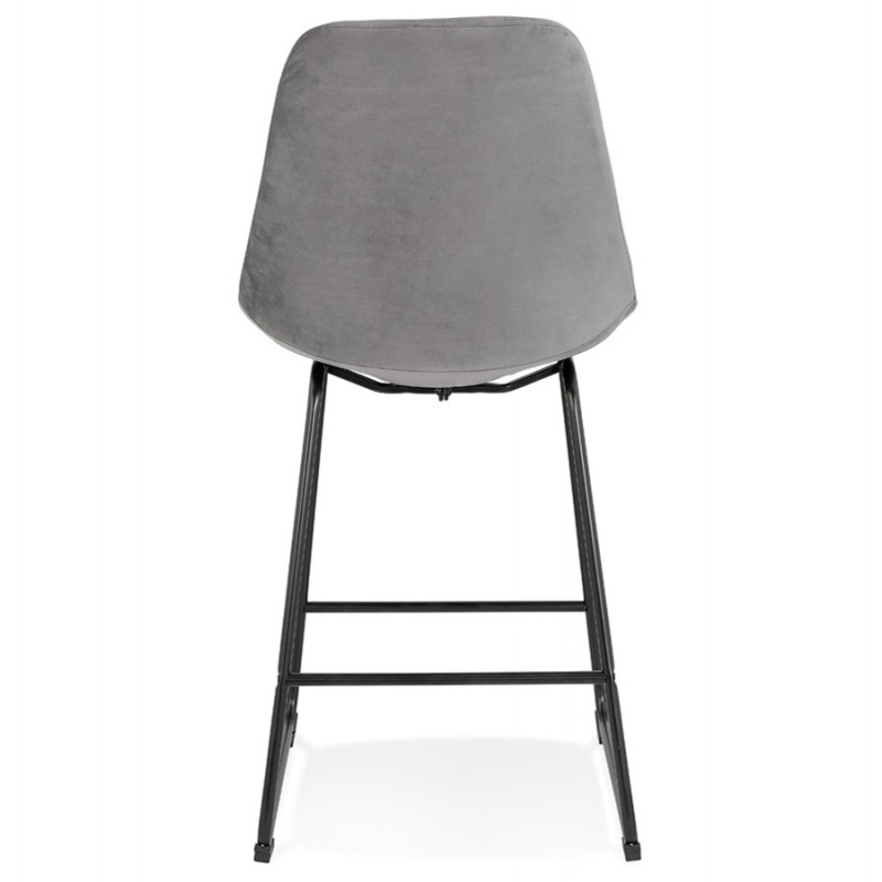 Snack stool mid-height industrial feet metal black FANOU MINI (gray) - image 62275
