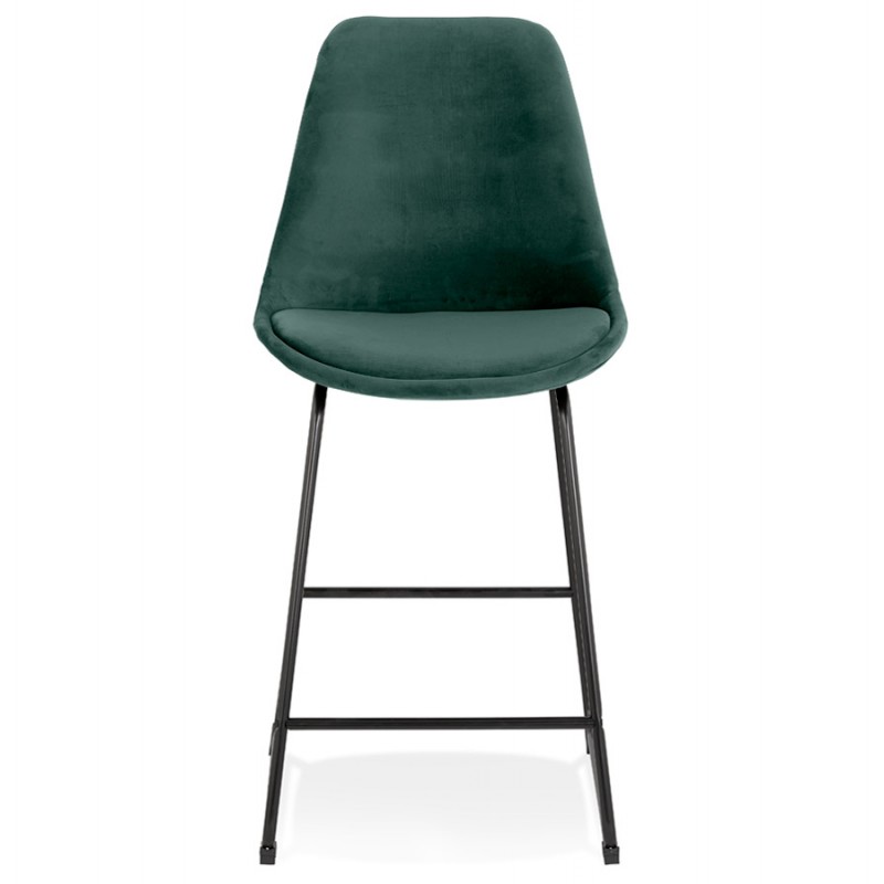 Snack stool mid-height industrial feet metal black FANOU MINI (green) - image 62282