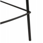 Mittelhoher Design-Snackhocker mit Armlehnen aus schwarzen Metallfüßen, Stoff CHIL MINI (grau)