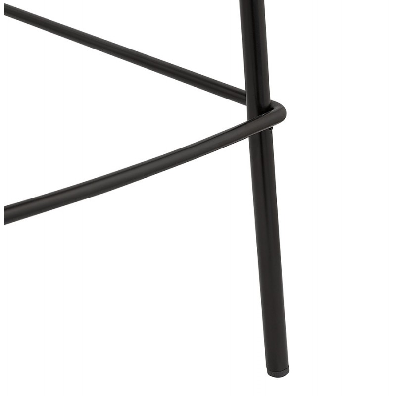 Tabouret snack mi-hauteur design avec accoudoirs en tissu pieds métal noir CHIL MINI (gris) - image 62402