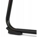 Taburete de barra vintage pies metal negro LYDON (blanco)