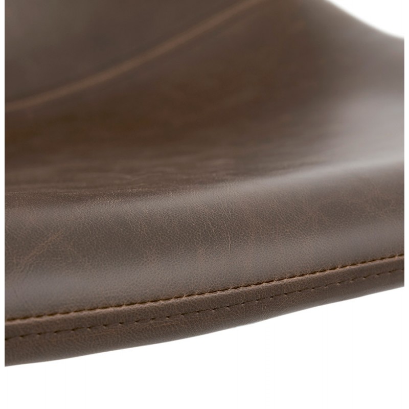 Sgabello da bar vintage girevole e piedino regolabile nero MAX (marrone) - image 62468