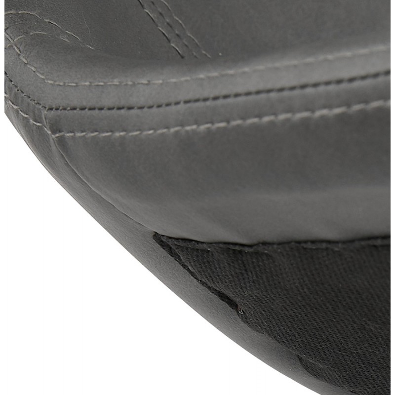 Vintage drehbarer und verstellbarer Barhocker Fuß aus gebürstetem Metall MAX (dunkelgrau) - image 62476