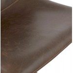Taburete de barra vintage giratorio y ajustable pie cepillado de metal MAX (marrón)