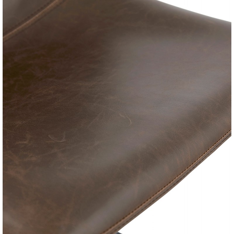 Vintage bar stool rotating and adjustable foot brushed metal MAX (brown) - image 62480