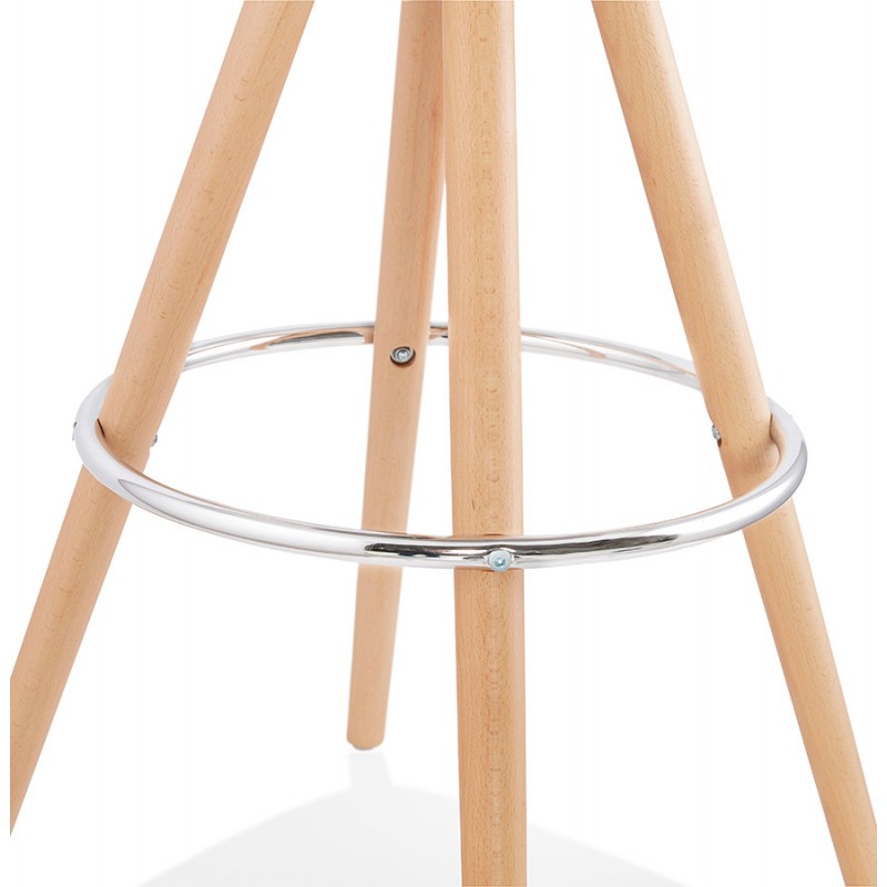 Bar stool mid-height design feet natural wood ROXAL MINI (black) - image 62492