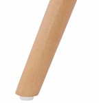Taburete de barra de media altura diseño pies madera natural ROXAL MINI (negro)