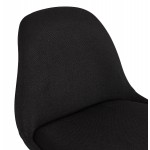 Mid-height bar stool design black wooden feet ROXAL MINI (black)