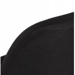 Tabouret de bar mi-hauteur design pieds bois noirs ROXAL MINI (noir)