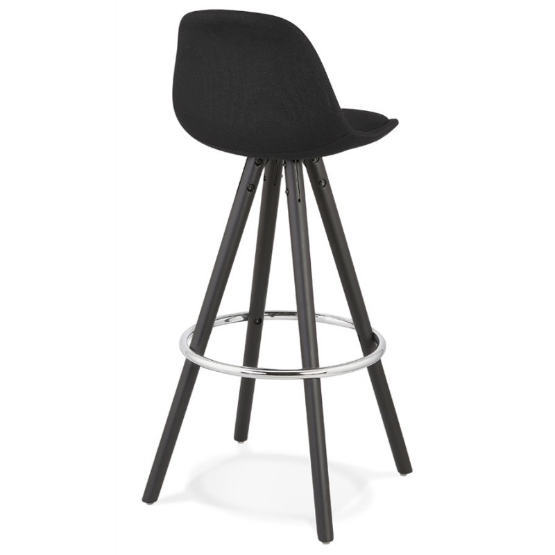 Design bar stool black wooden feet ROXAL (black) - image 62524