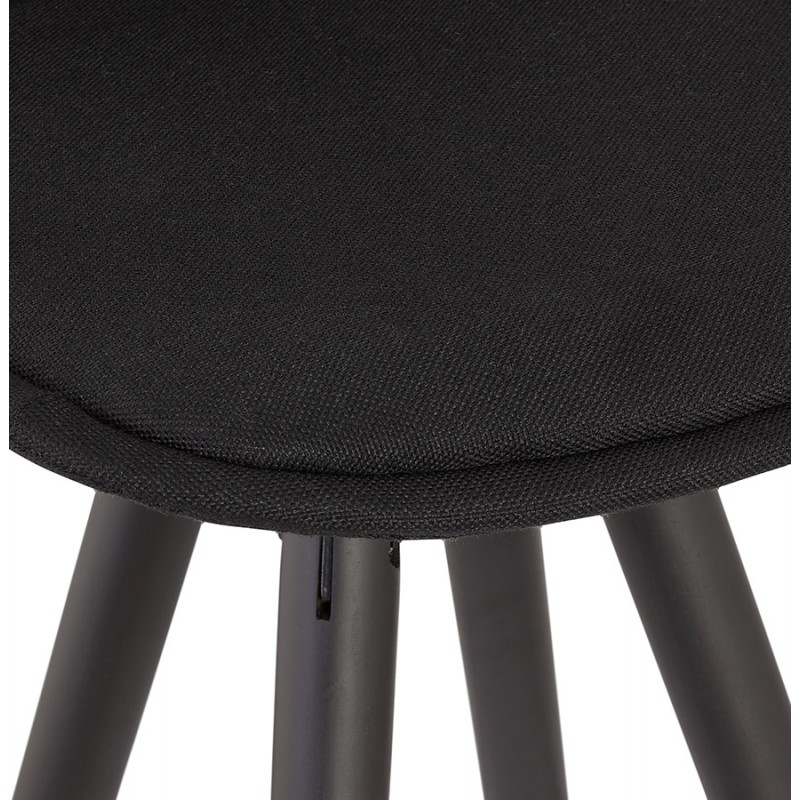 Taburete de bar de diseño pies de madera negros ROXAL (negro) - image 62527