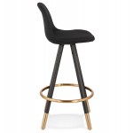 Vintage mid-height bar stool black wooden feet JESON MINI (black)