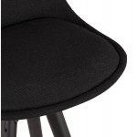 Vintage mid-height bar stool black wooden feet JESON MINI (black)