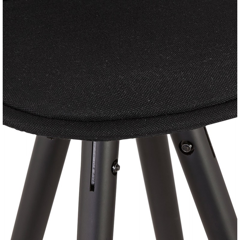 Vintage bar stool black wooden feet JESON (black) - image 62550