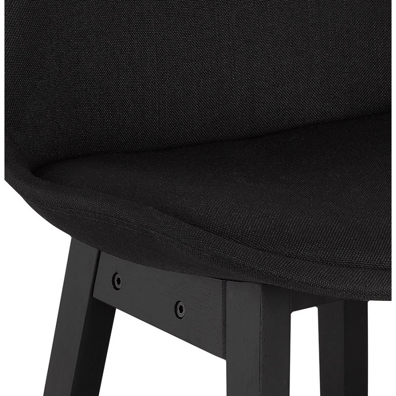 Sgabello bar sedia a media altezza piedi di design legno nero ILDA MINI (nero) - image 62562