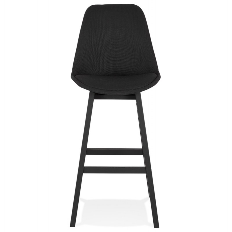 Taburete de bar silla de bar pies de madera negra ILDA (negro) - image 62565