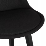 Sgabello bar sedia piedi nero legno ILDA (nero)