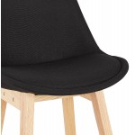 Bar stool bar chair mid-height design feet natural wood ILDA MINI (black)