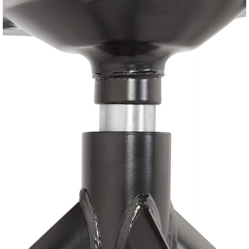 Chaise design avec accoudoirs en tissu pieds métal noirs AYAME (gris) - image 62617