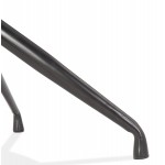 Sedia di design con braccioli in piedini in tessuto metallo nero AYAME (grigio)