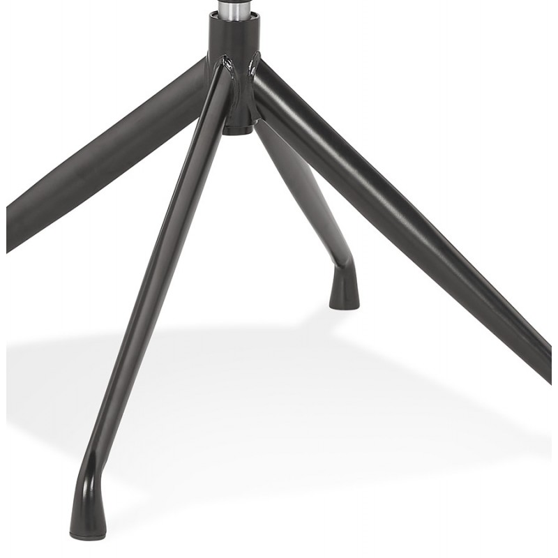 Chaise design avec accoudoirs en velours pieds métal noirs KOHANA (gris) - image 62657