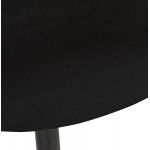 Silla de oficina sobre ruedas en pies de tela negro metal ALARIC (negro)