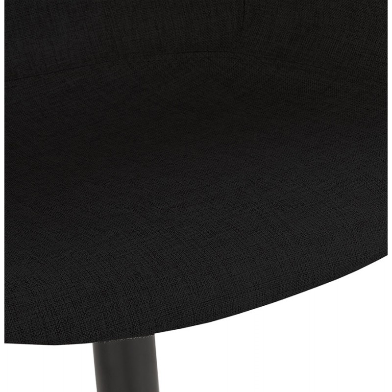 Office chair on wheels in fabric feet black metal ALARIC (black) - image 62675