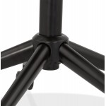Silla de oficina sobre ruedas en pies de tela negro metal ALARIC (negro)