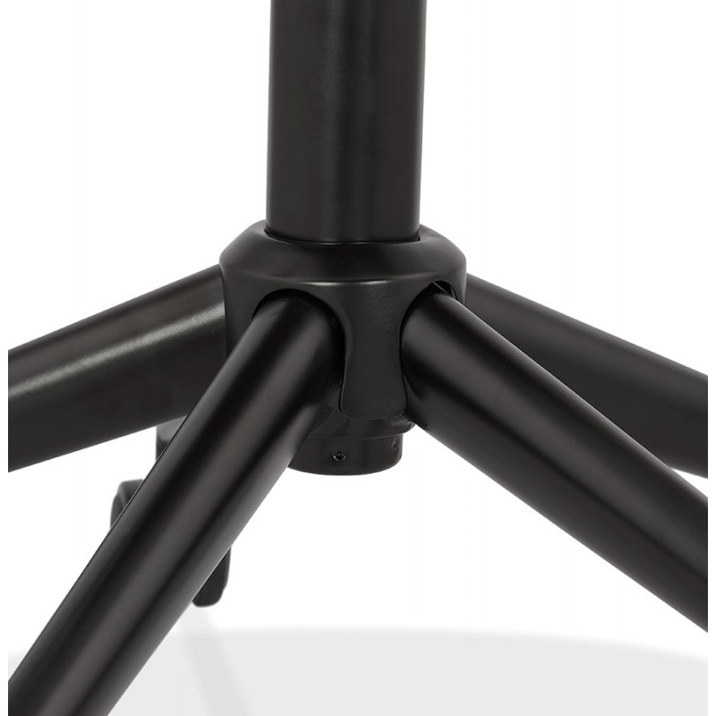 Chaise de bureau sur roulettes en tissu pieds métal noirs ALARIC (noir) - image 62679