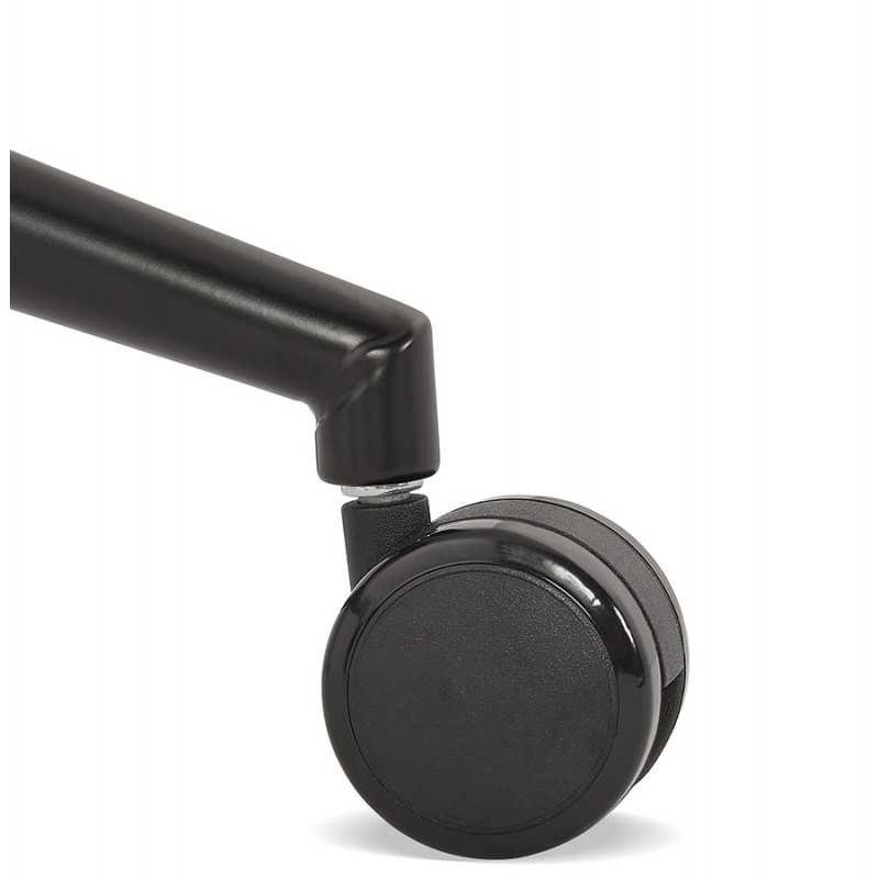 Silla de oficina sobre ruedas en patas de terciopelo metal negro CEILÁN (negro) - image 62730