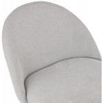 Design lounge chair in fabric and legs e black metal CALVIN (grey)